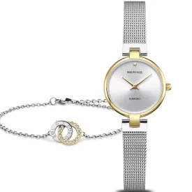   Bering Classic 15th Anniversary montre femme ensemble 17724-010-GWP