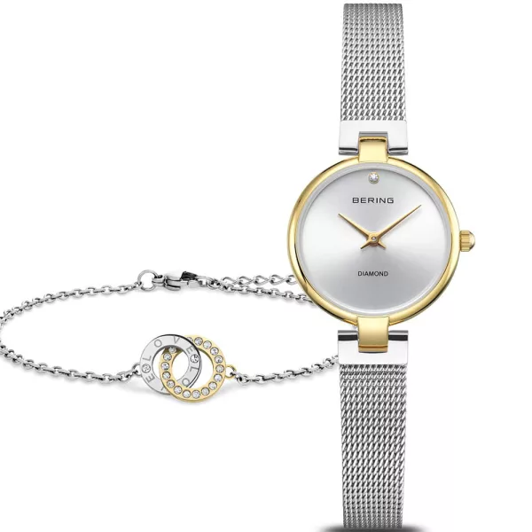 Bering Classic 15th Anniversary montre femme ensemble 17724-010-GWP