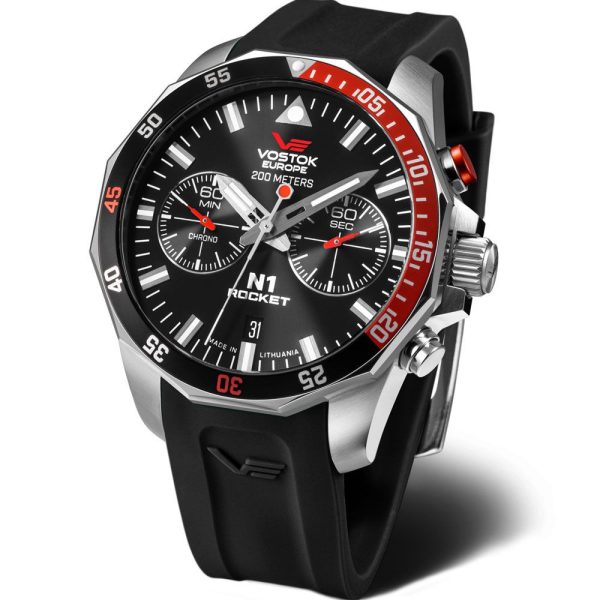 Vostok Europe N1 Rocket montre pour hommes 6S21-225A707-SBLK