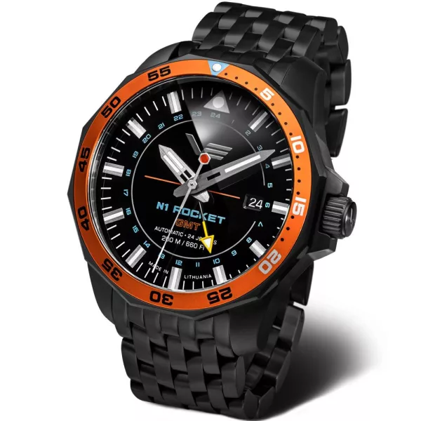 Vostok Europe N1 Rocket GMT montre pour hommes NH34A-225C714-B