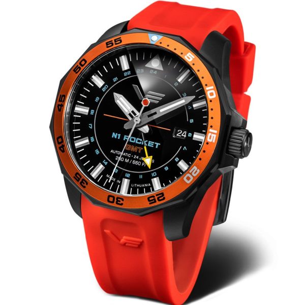 Vostok Europe N1 Rocket GMT montre pour hommes NH34A-225C714-SR