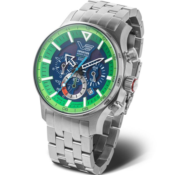 Vostok Europe Expedition North Pole-1 Solar Power Chronograph montre pour hommes VK42-595A733-B