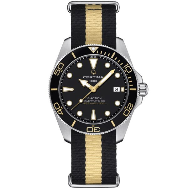 Certina DS Action Diver 40mm Powermatic 80 montre pour hommes C048.407.18.051.01