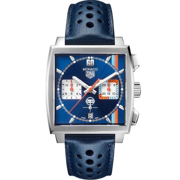 Tag Heuer Monaco X Gulf Special Edition Heuer 02 montre pour hommes CBL2115.FC6494