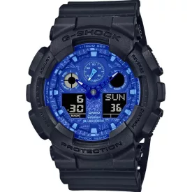   Casio G-Shock Blue Paisley Special Edition montre pour hommes GA-100BP-1AER