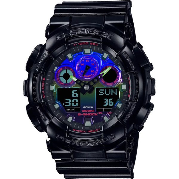 Casio G-Shock Virtual Rainbow montre pour hommes GA-100RGB-1AER