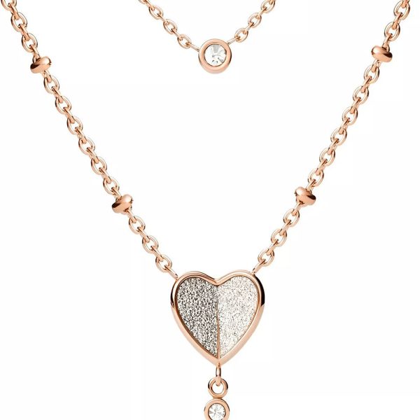 Fossil Flutter Hearts femelle collier JF03648791