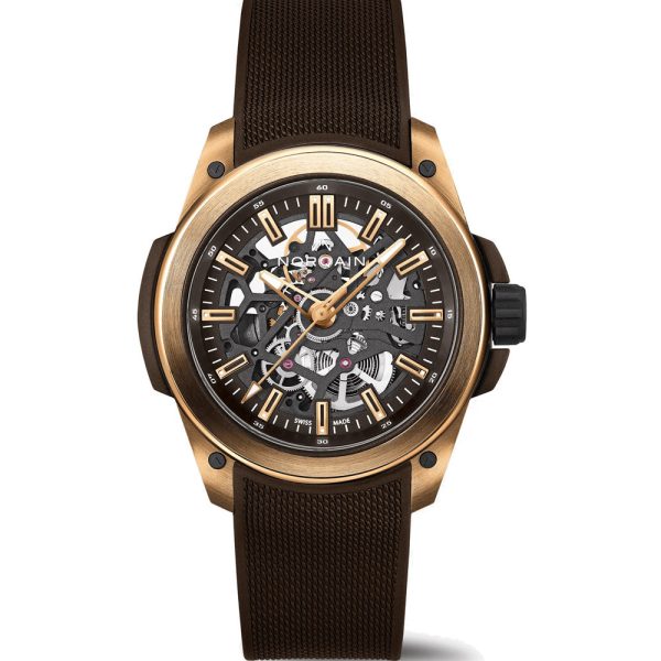 Norqain Wild ONE Skeleton 42mm Gold montre pour hommes N3000.07G04.N01.R01