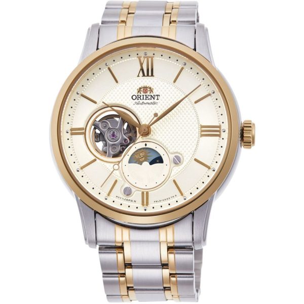 Orient Sun and Moon Open Heart montre pour hommes RA-AS0007S10B