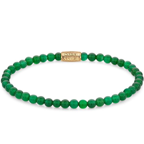 Rebel & Rose Green Agate femelle bracelet S RR-40106-G-S