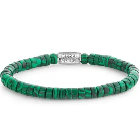   Rebel & Rose Slices - Malachite Green unisex bracelet L RR-60093-S-L