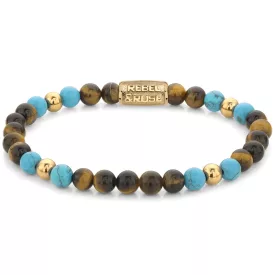   Rebel & Rose Mix Tiger Turquoise femelle bracelet S RR-60104-G-S