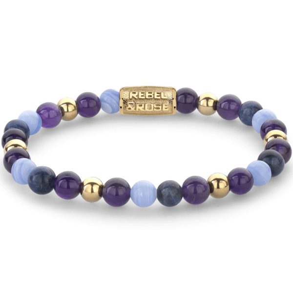 Rebel & Rose Are Violets Blue femelle bracelet S RR-60109-G-S