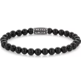   Rebel & Rose Black Velvet Vintage homme bracelet M RR-60121-V-M
