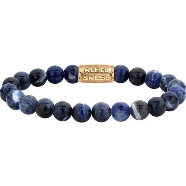 Rebel & Rose Midnight Blue Gold homme bracelet M RR-80094-G-M