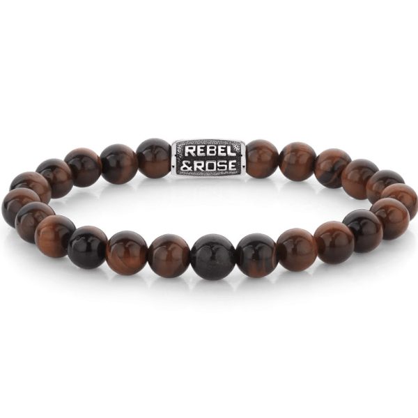 Rebel & Rose Tiger Red Vintage homme bracelet M RR-80103-V-M