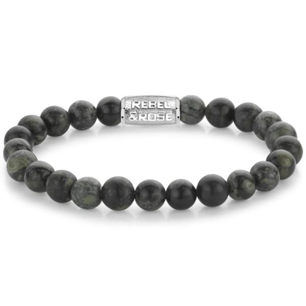 Rebel & Rose Green Rocks homme bracelet L RR-80107-S-L