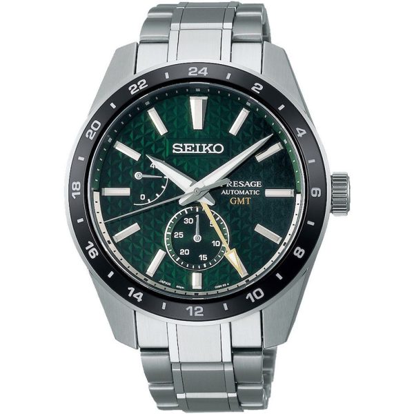 Seiko Presage Sharp Edged GMT montre pour hommes SPB219J1