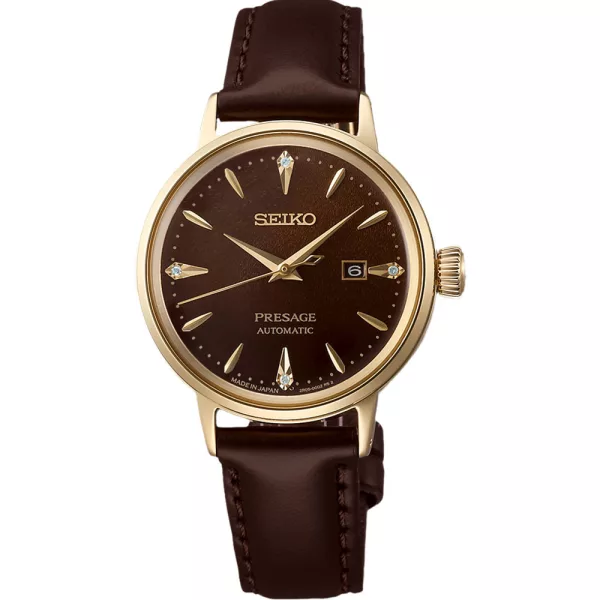 Seiko Presage Jamaican Coffee Diamond Set Cocktail Time montre femme SRE020J1