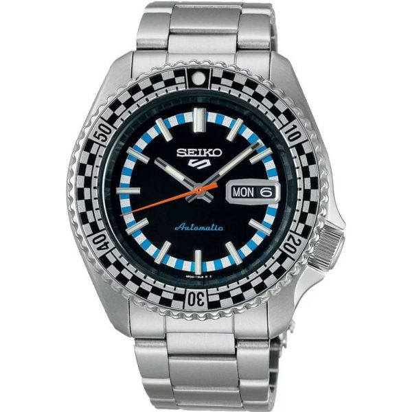 Seiko 5 Sports Checker Flag Black & White Special Edition montre pour hommes SRPK67K1