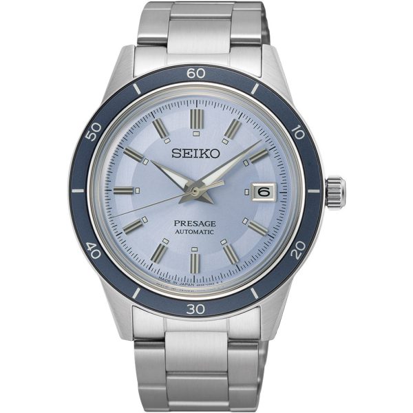 Seiko Presage European Exclusive in Retro Blue Limited Edition montre pour hommes ensemble SRPL19J1