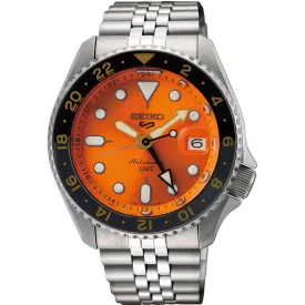   Seiko Seiko 5 Sports GMT 'Mikan Orange' montre pour hommes SSK005K1