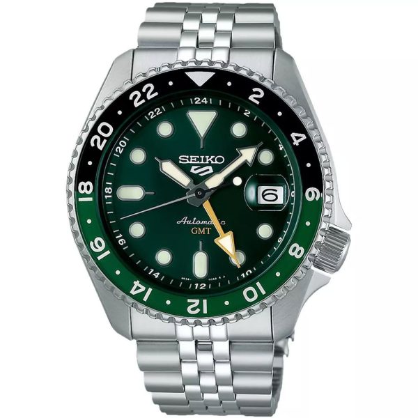 Seiko 5 Sports SKX GMT Bi-Colour Green montre pour hommes SSK035K1