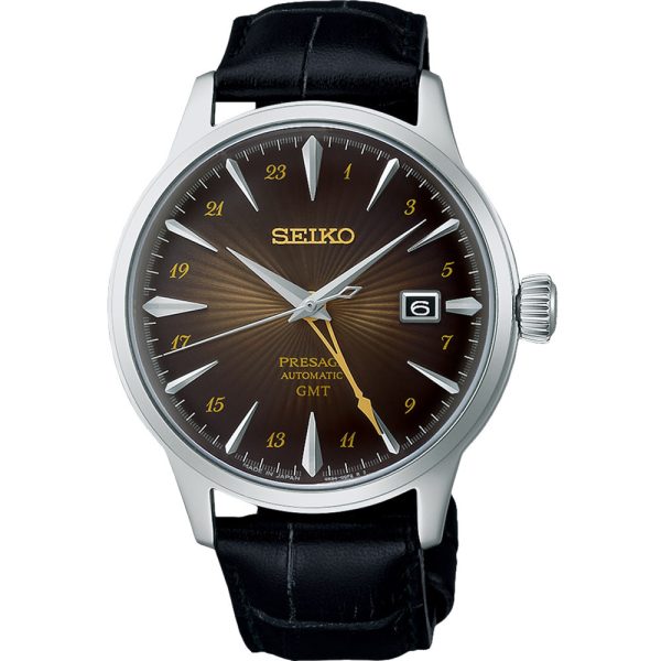 Seiko Presage Rusty Nail Cocktail Time GMT montre pour hommes SSK039J1