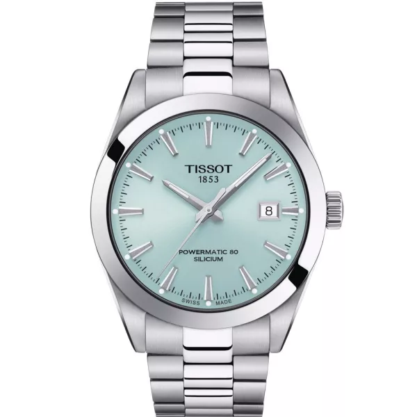 Tissot T-Classic Gentleman Powermatic 80 Silicium Tiffany Blue homme T127.407.11.351.00